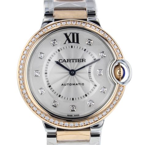 cartier ballon bleu diamond dial 36mm steel &|cartier ballon bleu watch price.